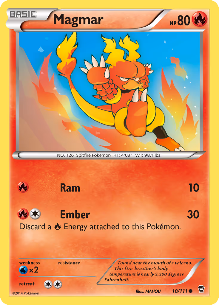 Magmar 10/111 Pokemon card
