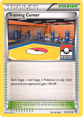 Training Center 102/111 Pokemon card