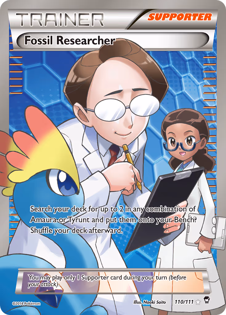 Fossil Researcher 110/111 Pokemon card