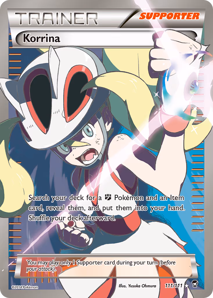 Korrina 111/111 Pokemon card