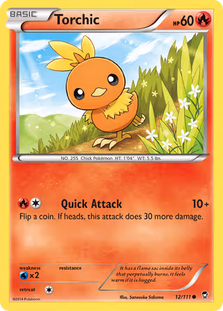 Torchic 12/111 Pokemon card