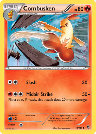 Combusken 13/111 Pokemon card