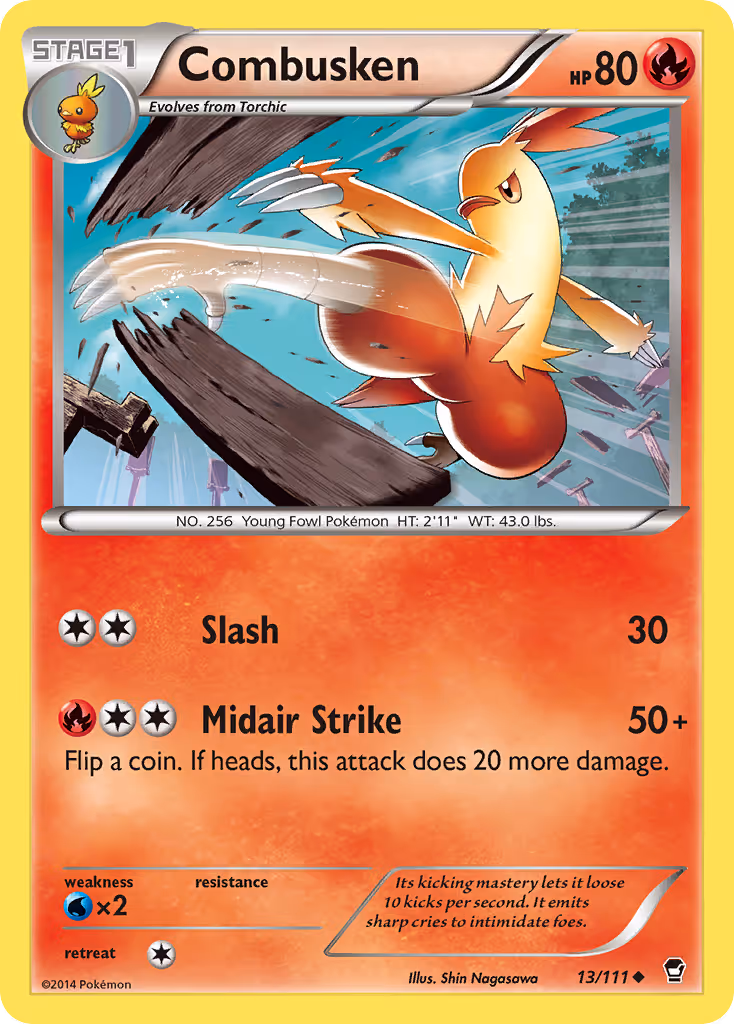 Combusken 13/111 Pokemon card