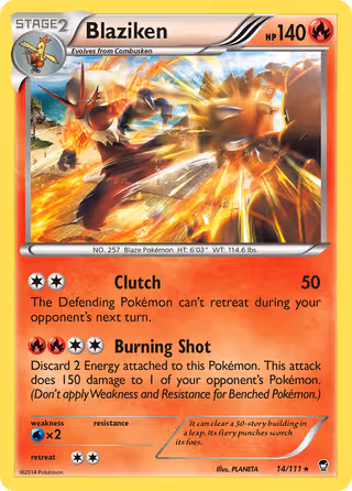 Blaziken 14/111 Pokemon card