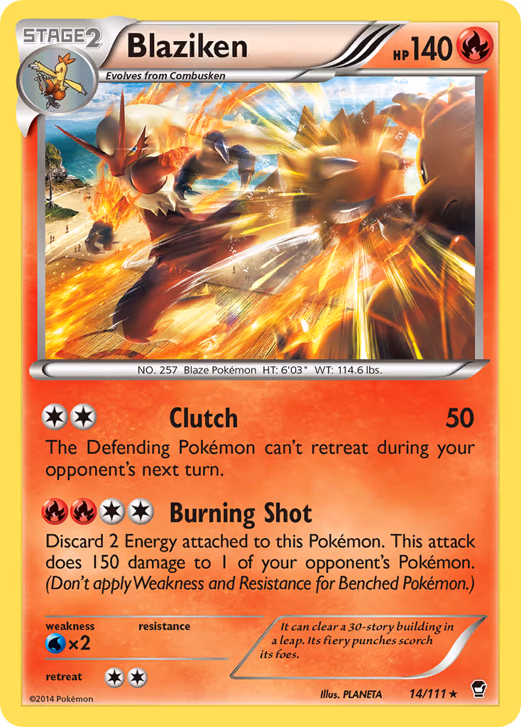 Blaziken 14/111 Pokemon card