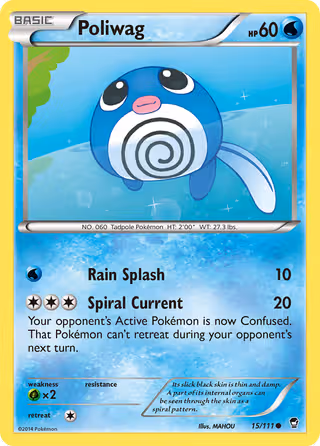 Poliwag 15/111 Pokemon card
