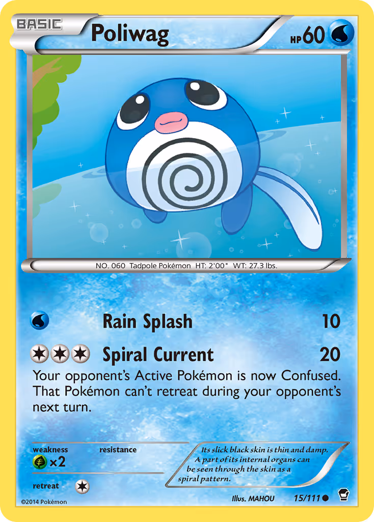 Poliwag 15/111 Pokemon card