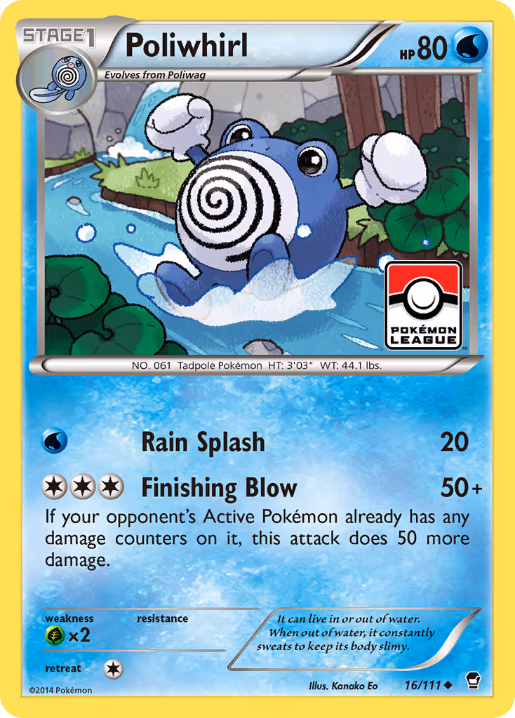 Poliwhirl 16/111 Pokemon card