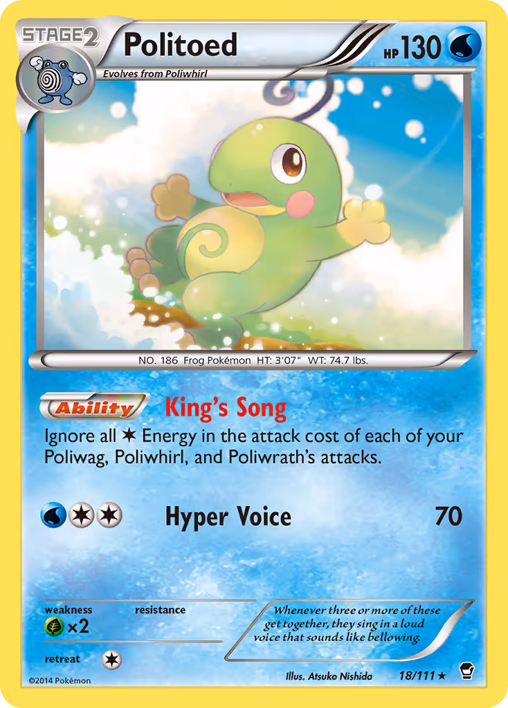 Politoed 18/111 Pokemon card