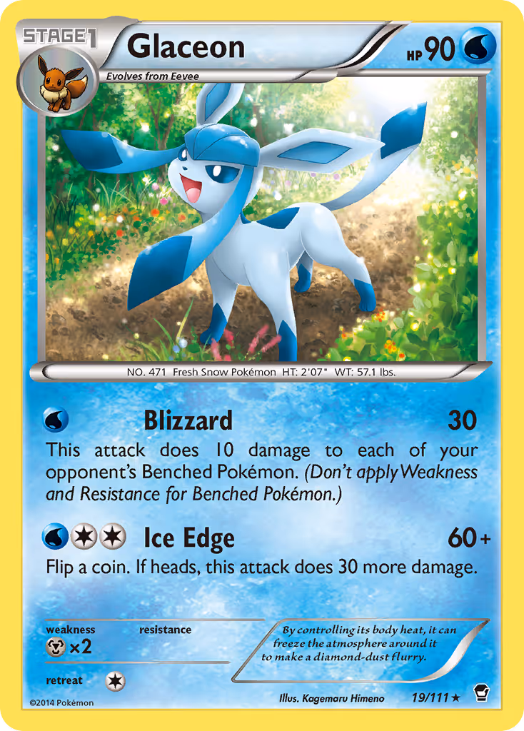 Glaceon 19/111 Pokemon card