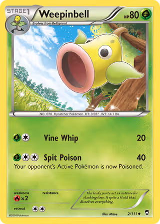 Weepinbell 2/111 Pokemon card