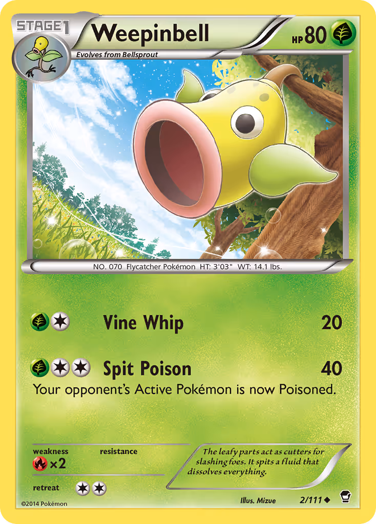 Weepinbell 2/111 Pokemon card