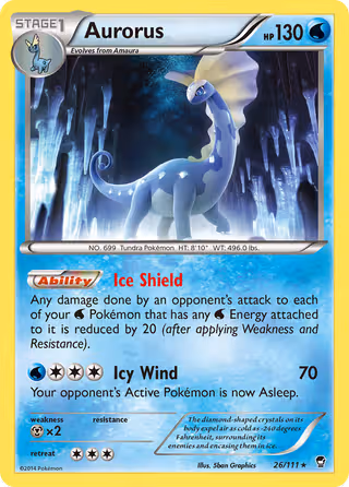 Aurorus 26/111 Pokemon card