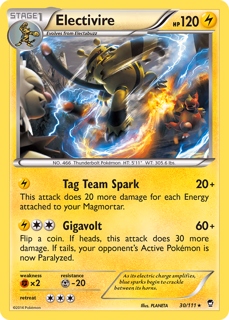 Electivire 30/111 Pokemon card