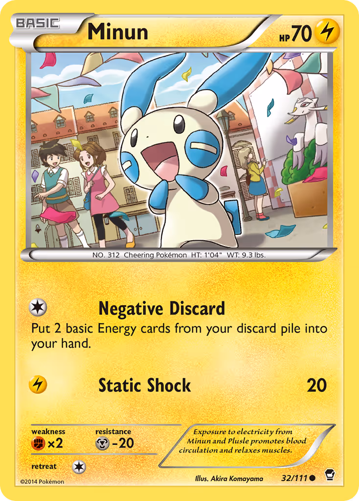 Minun 32/111 Pokemon card
