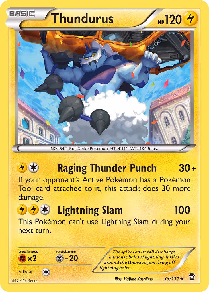 Thundurus 33/111 Pokemon card