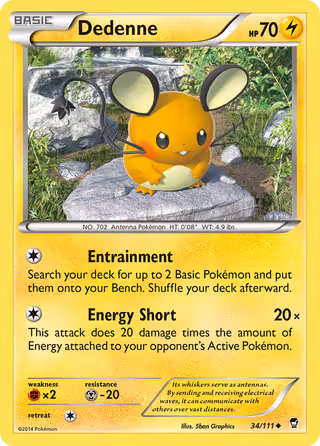 Dedenne 34/111 Pokemon card