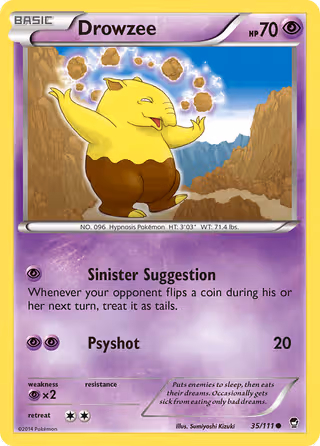 Drowzee 35/111 Pokemon card