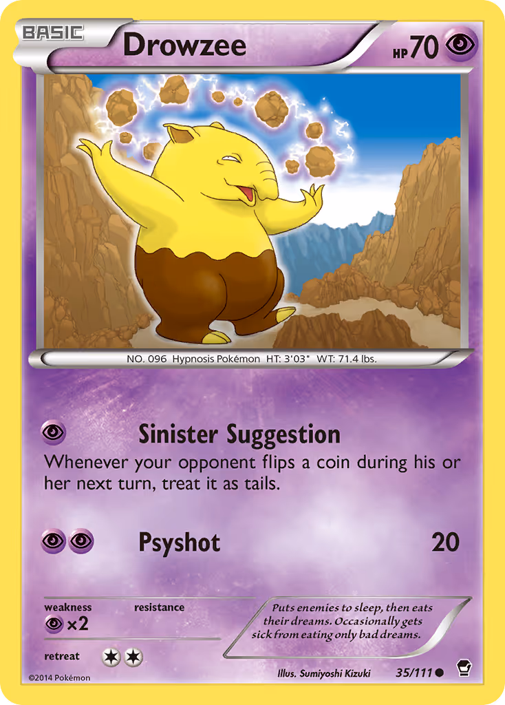 Drowzee 35/111 Pokemon card