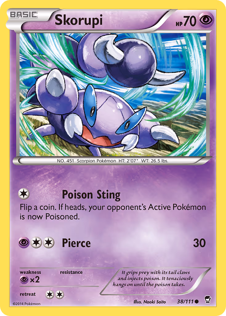 Skorupi 38/111 Pokemon card
