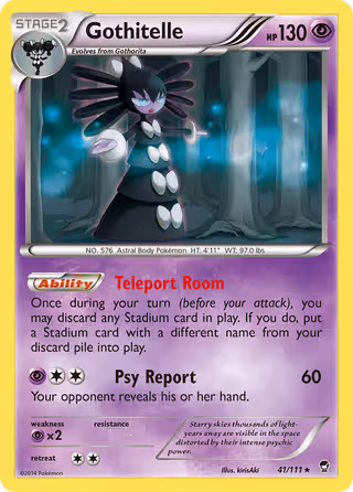 Gothitelle 41/111 Pokemon card