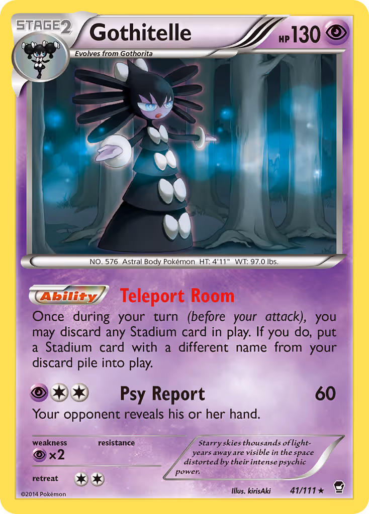 Gothitelle 41/111 Pokemon card