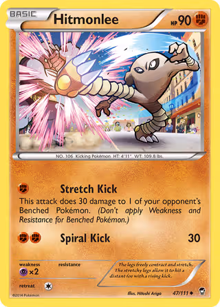 Hitmonlee 47/111 Pokemon card