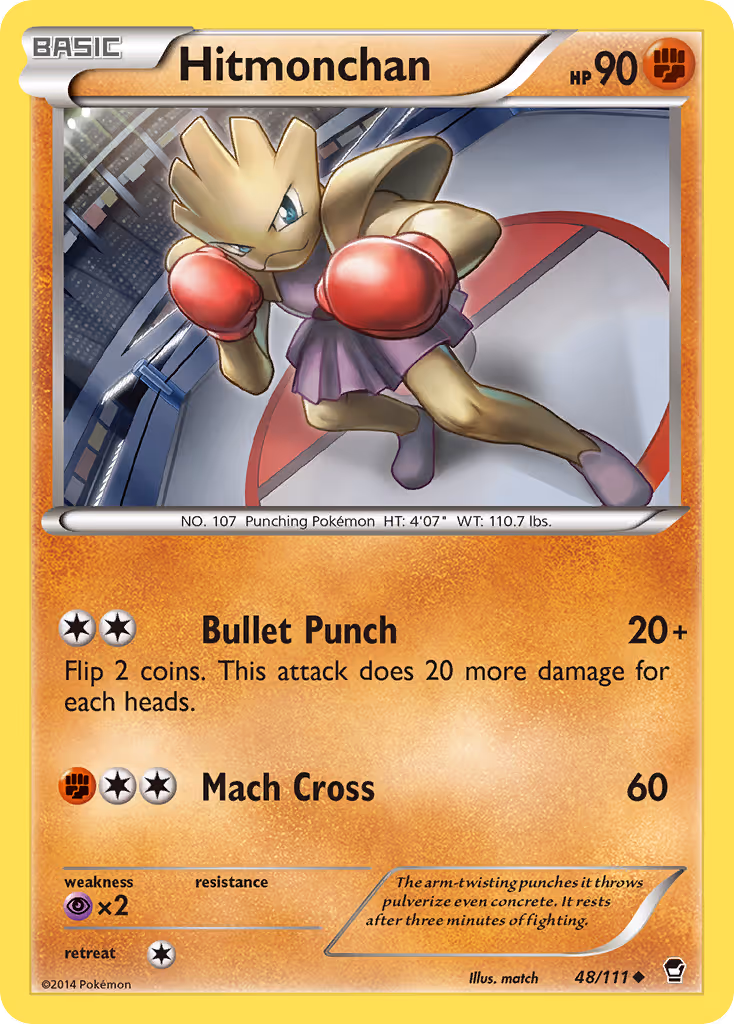 Hitmonchan 48/111 Pokemon card