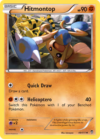 Hitmontop 49/111 Pokemon card