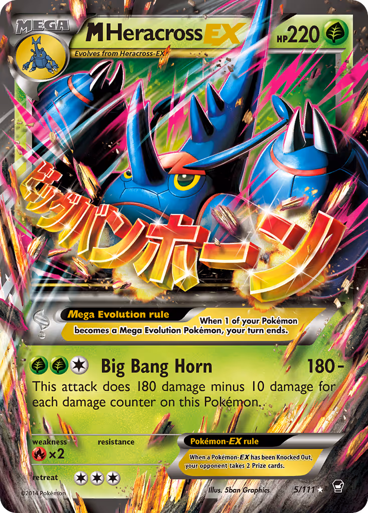 M Heracross EX 5/111 Pokemon card