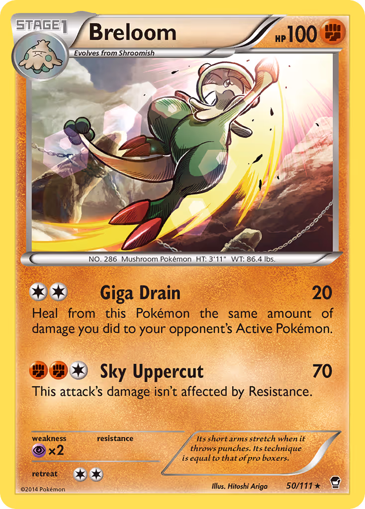 Breloom 50/111 Pokemon card