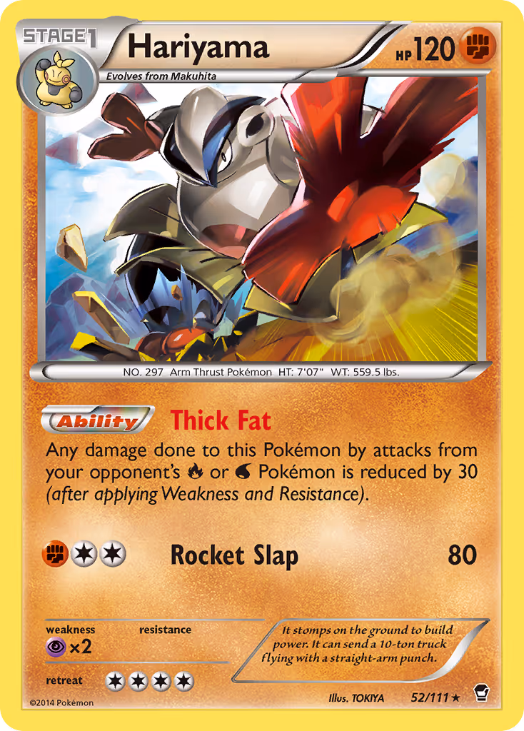 Hariyama 52/111 Pokemon card