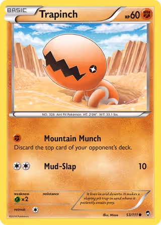 Trapinch 53/111 Pokemon card