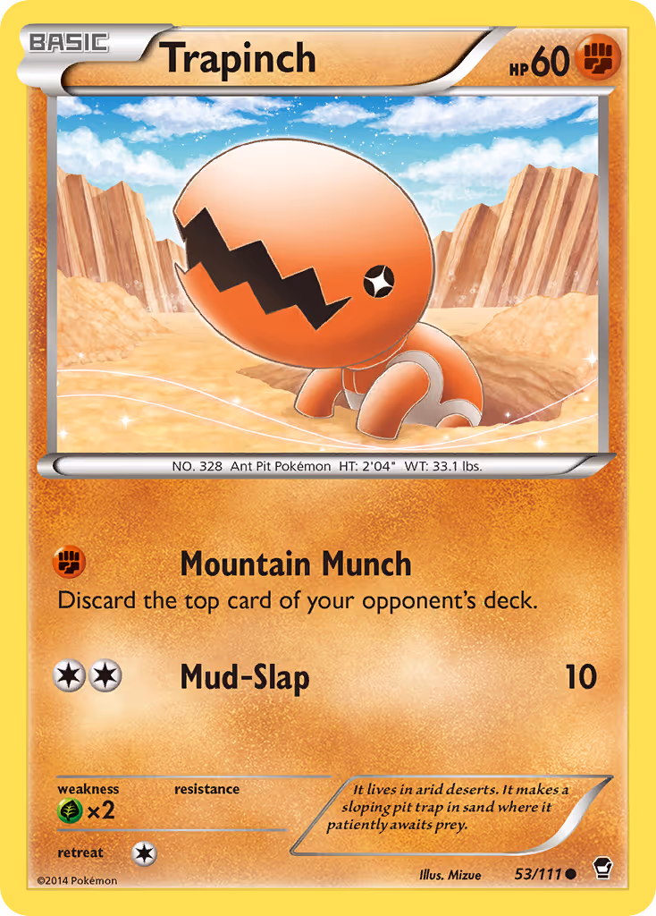Trapinch 53/111 Pokemon card