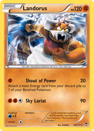 Landorus 58/111 Pokemon card