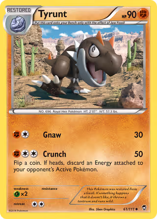 Tyrunt 61/111 Pokemon card