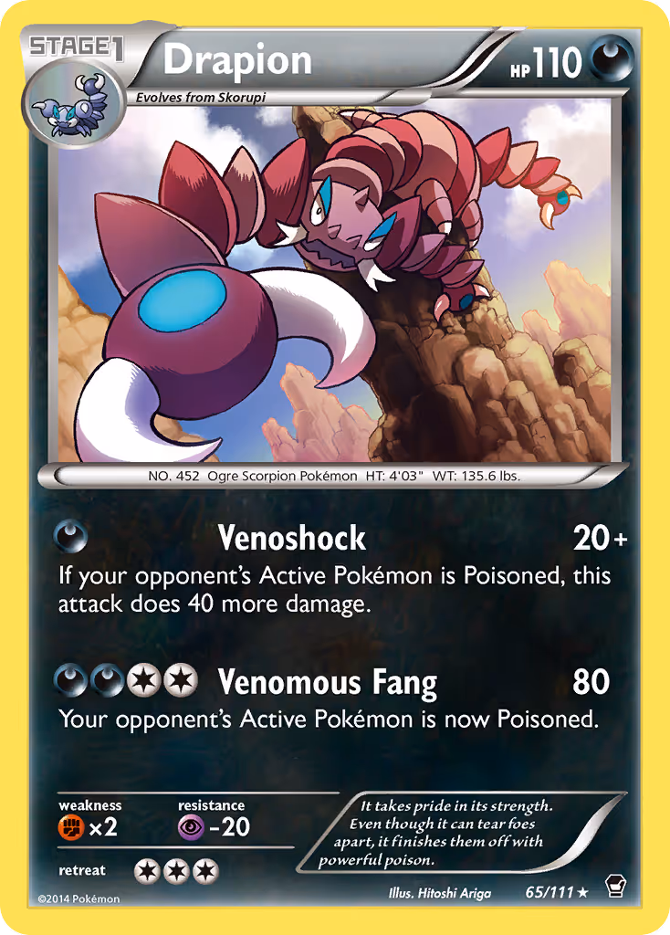 Drapion 65/111 Pokemon card