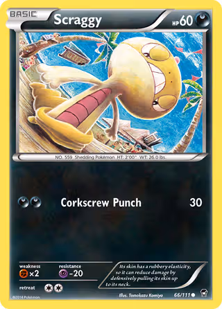 Scraggy 66/111 Pokemon card