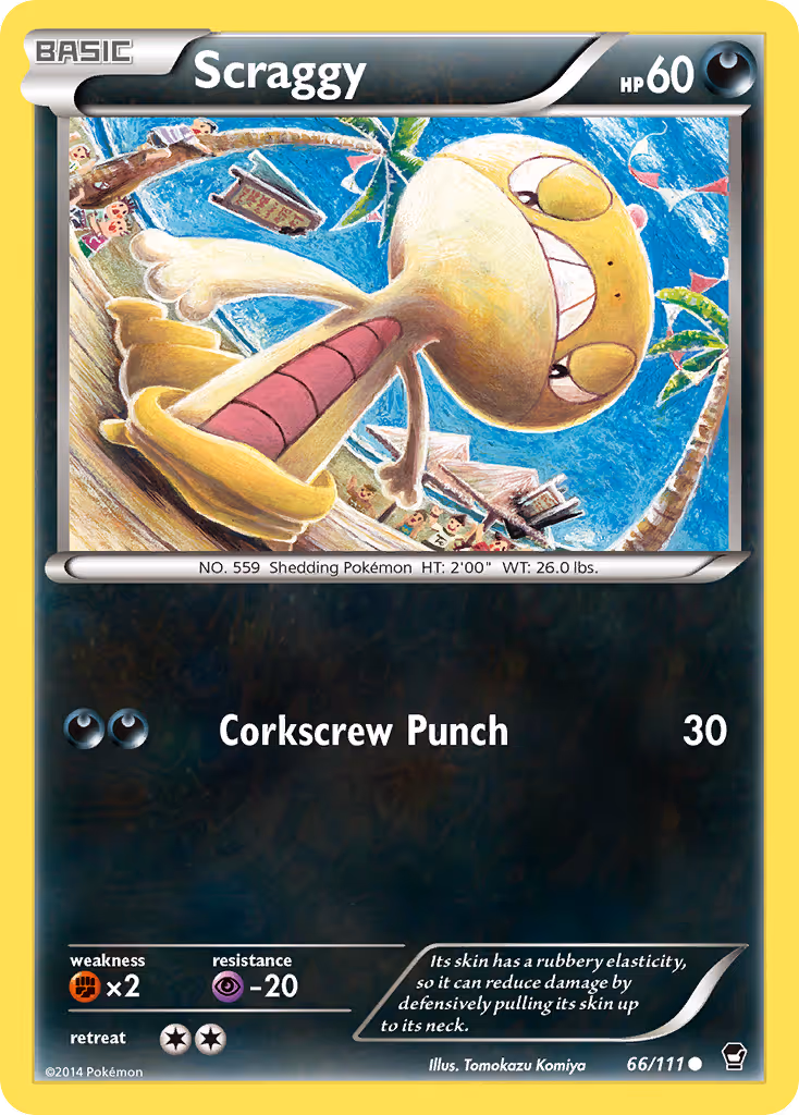 Scraggy 66/111 Pokemon card