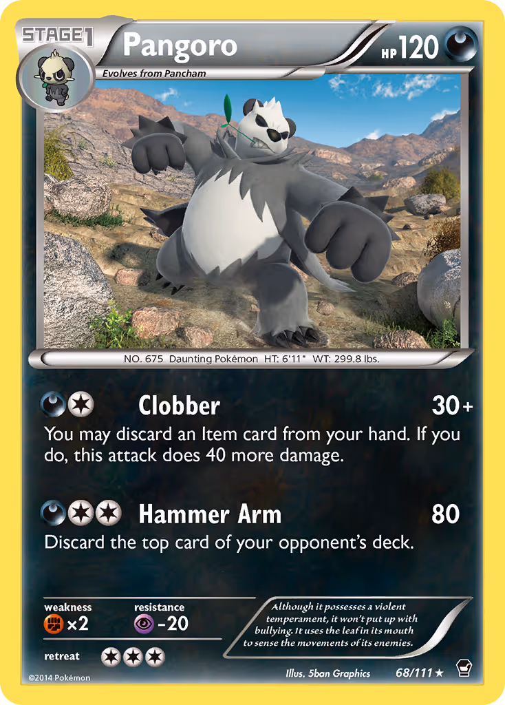 Pangoro 68/111 Pokemon card