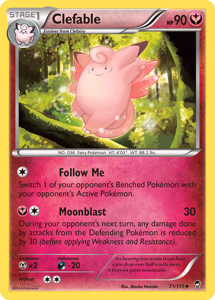 Clefable 71/111 Pokemon card