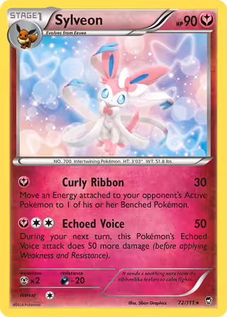 Sylveon 72/111 Pokemon card