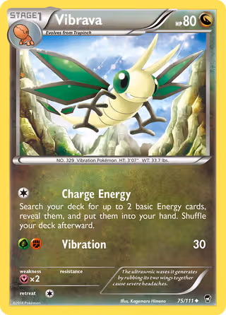 Vibrava 75/111 Pokemon card