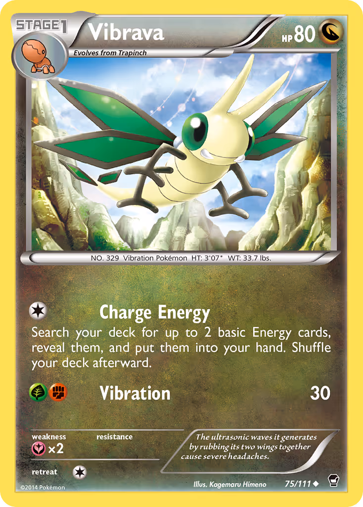 Vibrava 75/111 Pokemon card