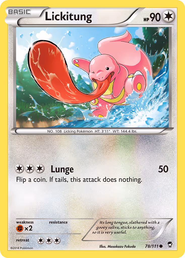 Lickitung 78/111 Pokemon card