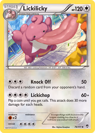 Lickilicky 79/111 Pokemon card