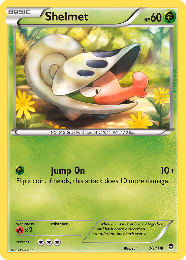 Shelmet 8/111 Pokemon card