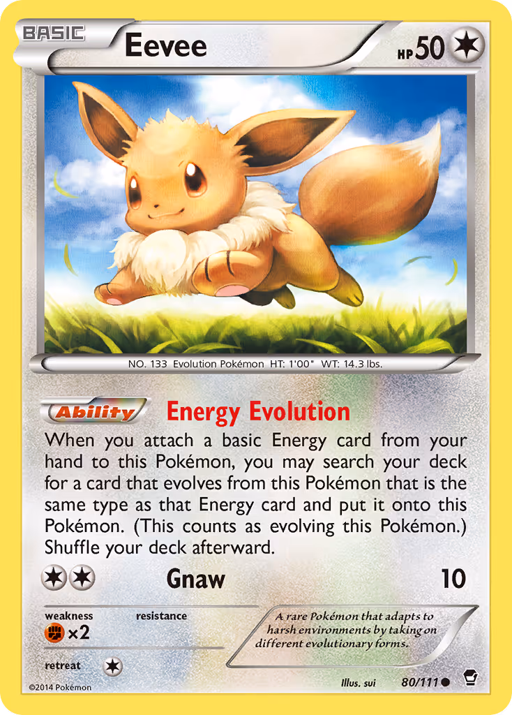 Eevee 80/111 Pokemon card