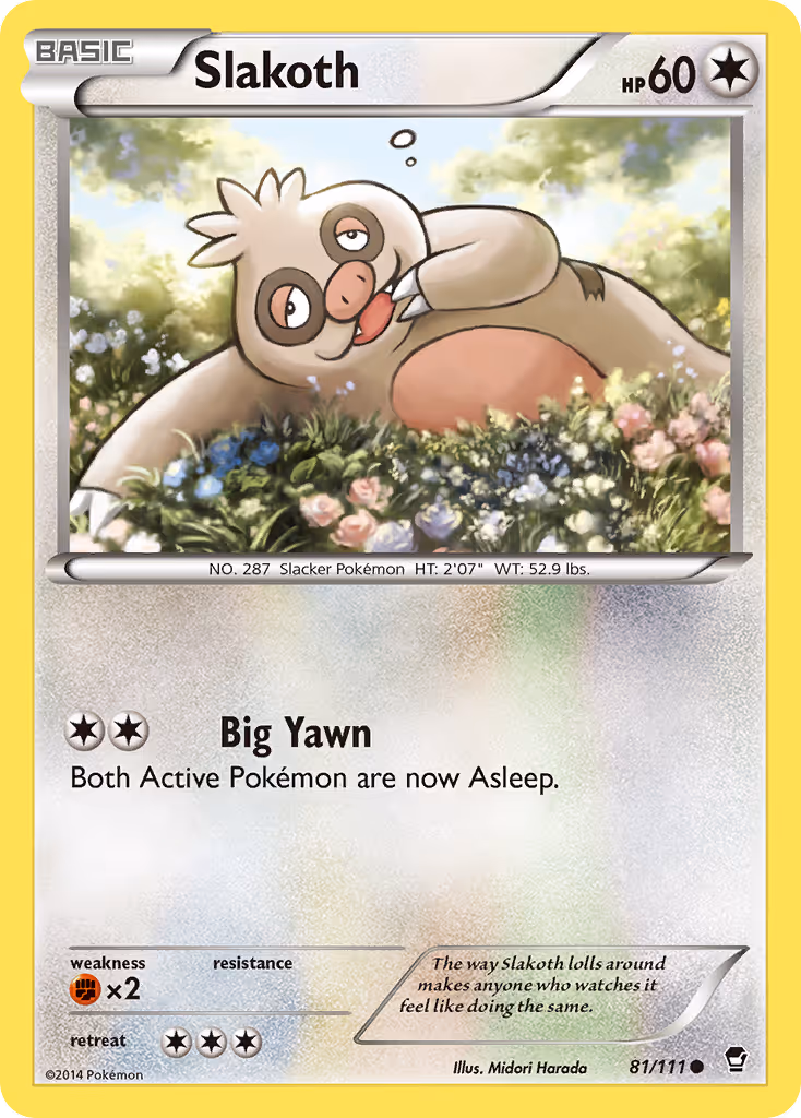 Slakoth 81/111 Pokemon card