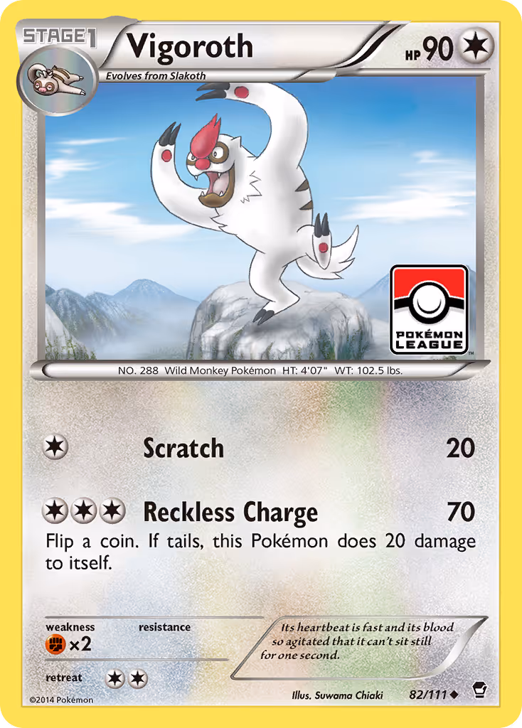 Vigoroth 82/111 Pokemon card